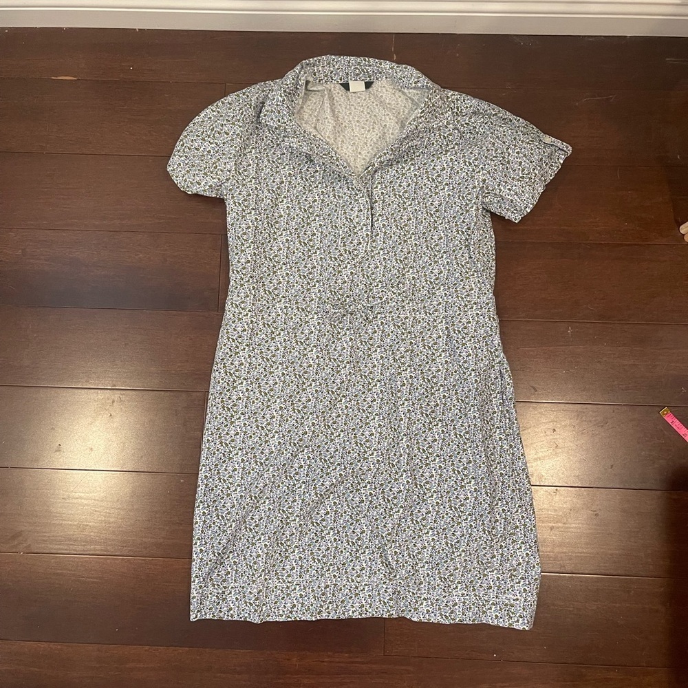 guc j crew factory mercantile Floral Blue shirtDress small